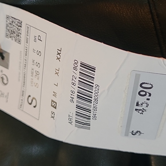 Zara High waisted pants size-Small Black Leather Effect 🔥 - Picture 14 of 14